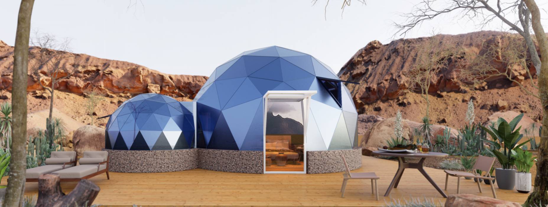 万载县球形智能光伏玻璃星空房